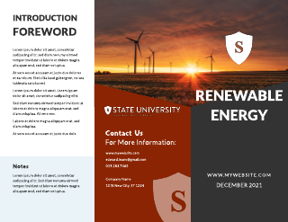 Science Wind Power Brochure Template