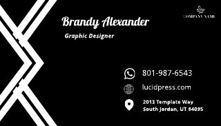 Double Lined Black & White Business Card Template