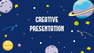 Blue and Yellow Space Creative Presenentation Template