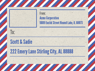 Airmail Shipping Label