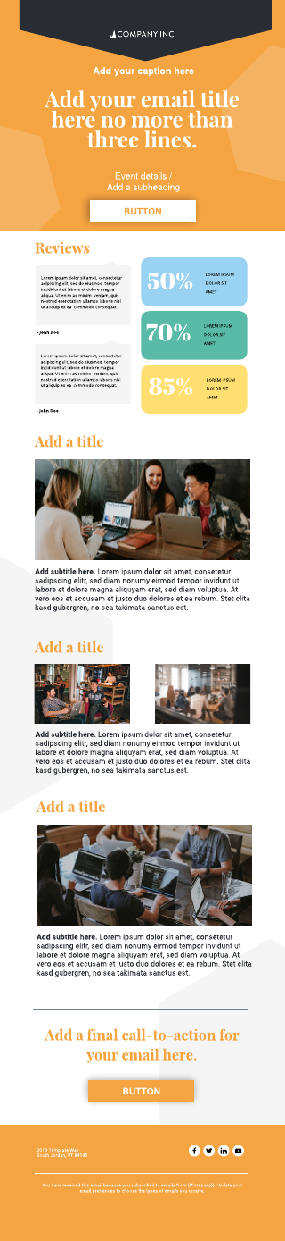 Orange Email Campaign Template