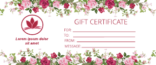 Massage Pink Flower Gift Certificate