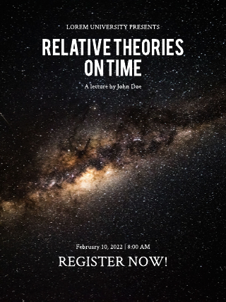 Dark Sepia Galaxy Theory Poster Template
