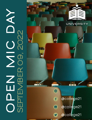 Modern Vertical Text College Event Flyer Template