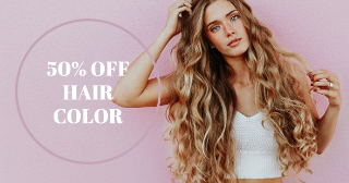 Hair Coloring Facebook Ad Template