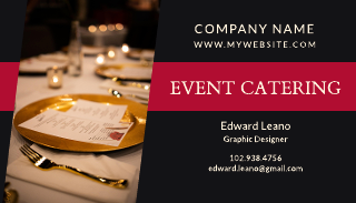 Catering Events Business Card Template