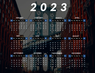 City Photo Calendar Template