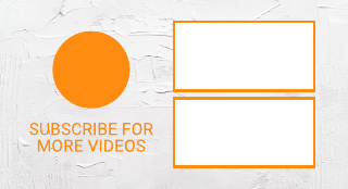 Orange and Texture Youtube End Screen Template