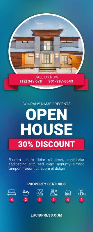 Real Estate Open House Banner Template