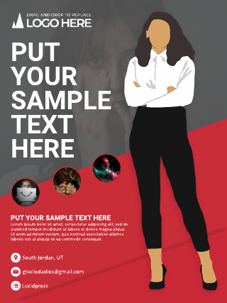 Red Women Poster Template