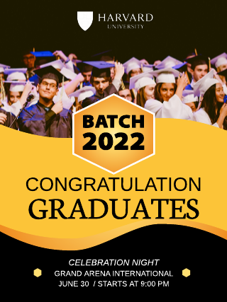 Celebration Night Graduation Poster Template