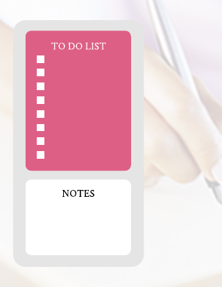 Pink To Do List and Notes Template Template