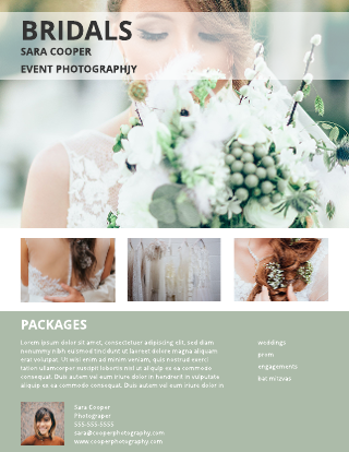 Bridals photography flyer template