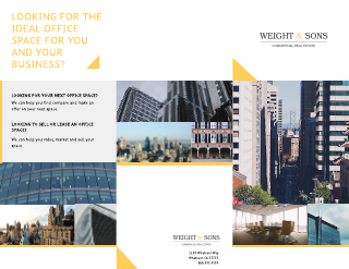 Commercial Real Estate Company Tri-Fold Brochure Template
