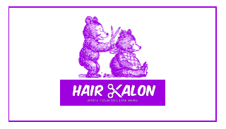 Dark Violet Cure Hair Salon Business Card