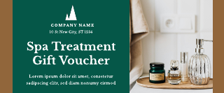 Green and Brown Spa Gift Certificate Template