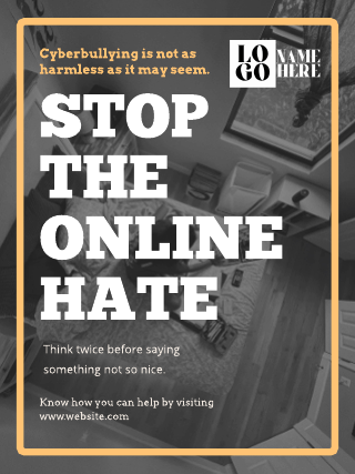 Online Hate Poster Template
