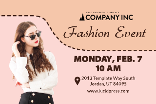 Pink Fashion Business Event Invitation Template