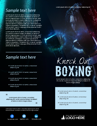 Boxing Bifold Brochure Template