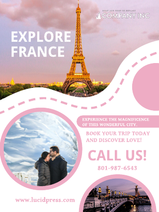 Pink French Poster Template