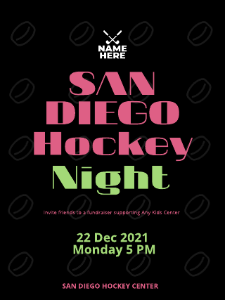 San Diego Hockey Poster Template