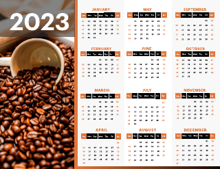 Coffee Photo Calendar Template