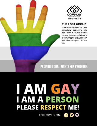 Colorful Gay Rights Poster Template