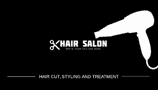 All Black Hair Salon Business Card