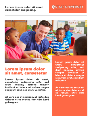 Orange and Yellow Pre-School Newsletter Template