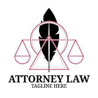 Geometric Feather Attorney & Law Logo Template