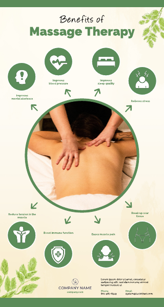 Benefits of Massage Therapy Infographics Template