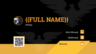 Yellow Black Abstract Business Card Template