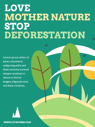 Stop Deforestation Global Warming Poster Template