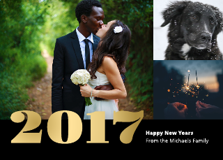 Collage New Years Card Template