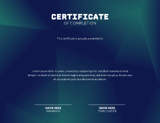 Geometric Abstract Certificate Template