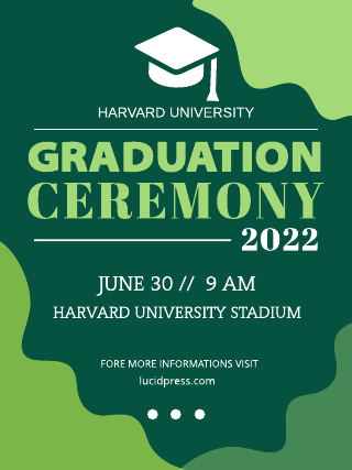 Green Simple Graduation Poster Template
