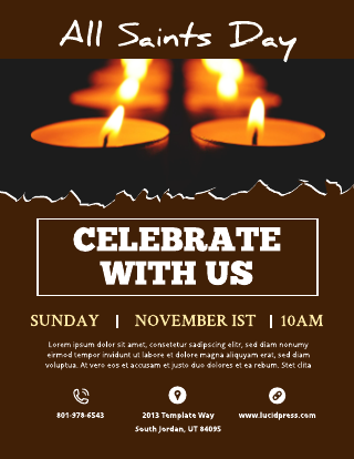 All Saints Day Church Flyer Template