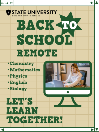 Virtual Learning College Poster Template