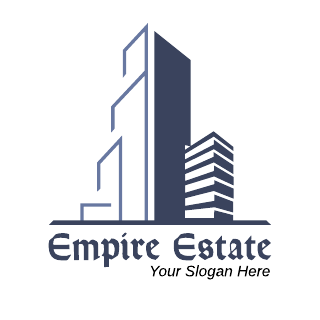Blue Empire Real Estate Logo Template