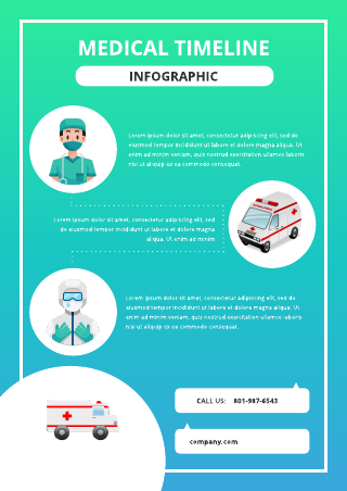 Blue Green Gradient Healthcare Infographic Template