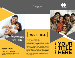 Simple Tricolor Nonprofit Brochure Template