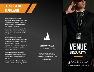 Security Orange Slash Brochure Template