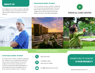Healthcare & Medical Business Tri-Fold Brochure Template