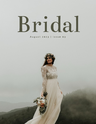 Cream and Sage Bridal Wedding Magazine Template