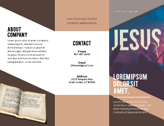 Worship Event Tri-Fold Brochure Template