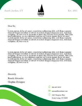 Airy And Light Frame Insurance Brokerage Letterhead Template