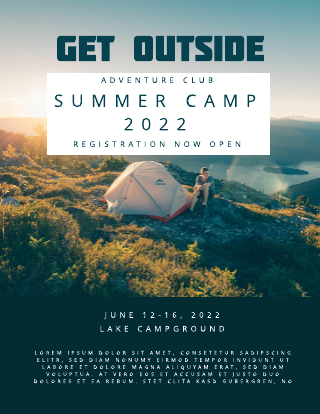 Outdoor Summer Camp Flyer Template