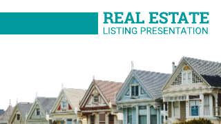 Blue Green White Real Estate Listing Presentation Template