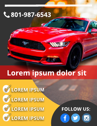 Car Wash Road Poster 8 Template