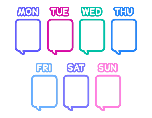 Days of the Week Calendar